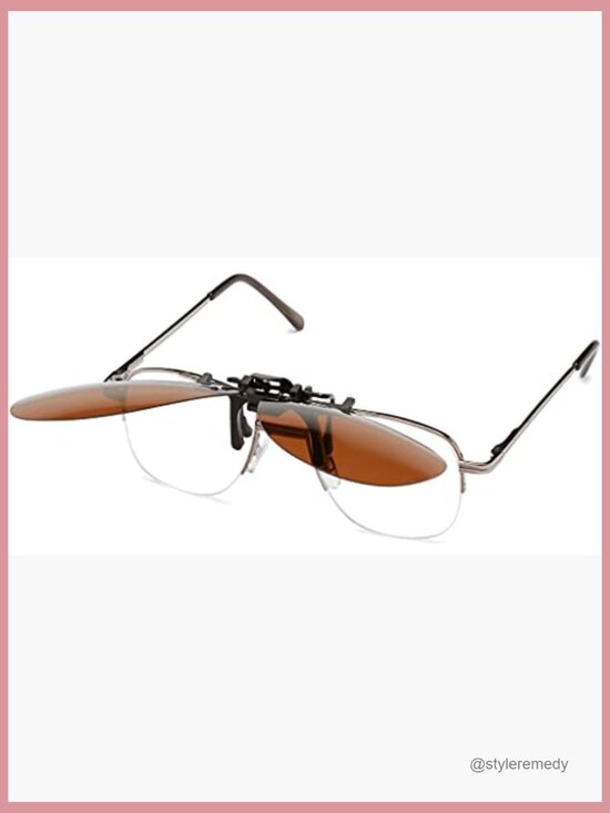 Polarized Clip-On Aviator Sunglasses with TAC Lenses